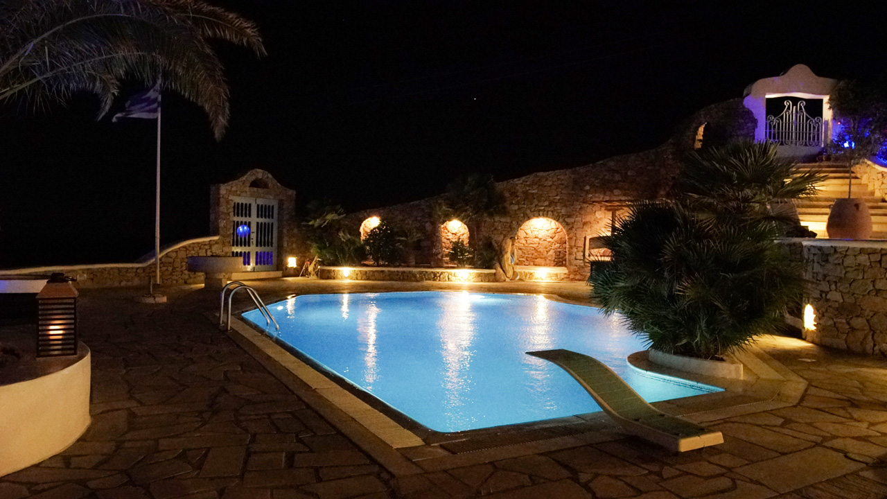 Grand Luxury Swimming Pool by Night